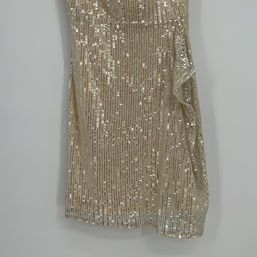 1.4.3. Story by Line Up Gold Sequin Mini Dress - Picture 3 of 7